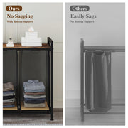 Rolling Laundry Sorter with Shelf and Removable Fabric Bags – product detail 4
