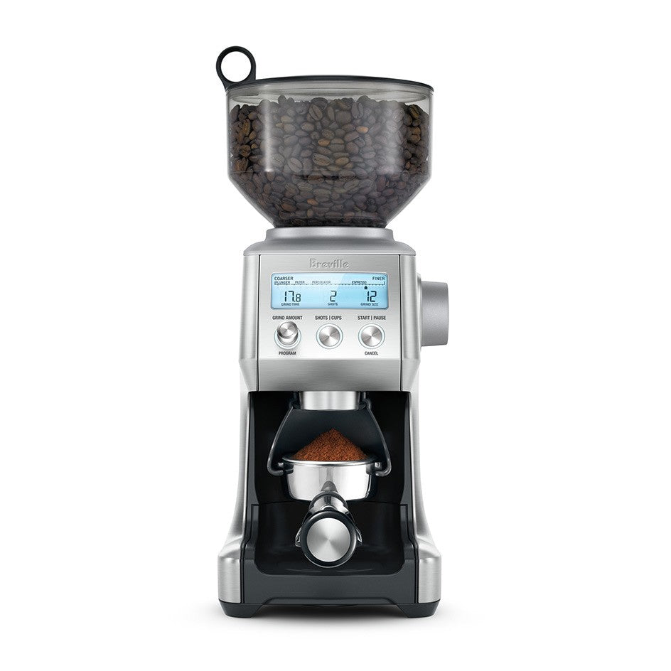 Breville Smart Grinder Pro Conical Burr Coffee Grinder with 50–54mm and 58mm Portafilter Cradles
