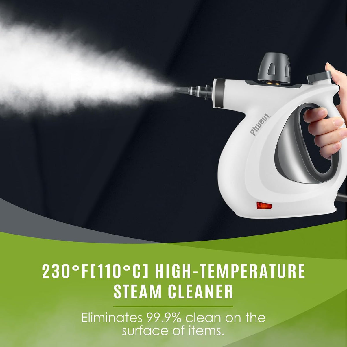 Handheld Pressurized Steam Cleaner with 12-Piece Accessory Set – product detail 5