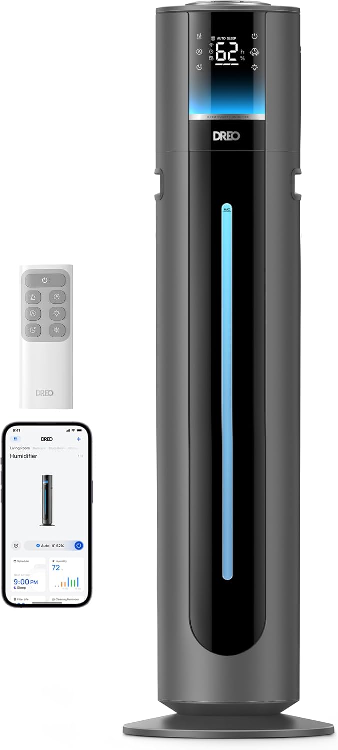 11 L Smart Room Humidifier with Top Fill, Remote Control and Aroma Tray – Grey