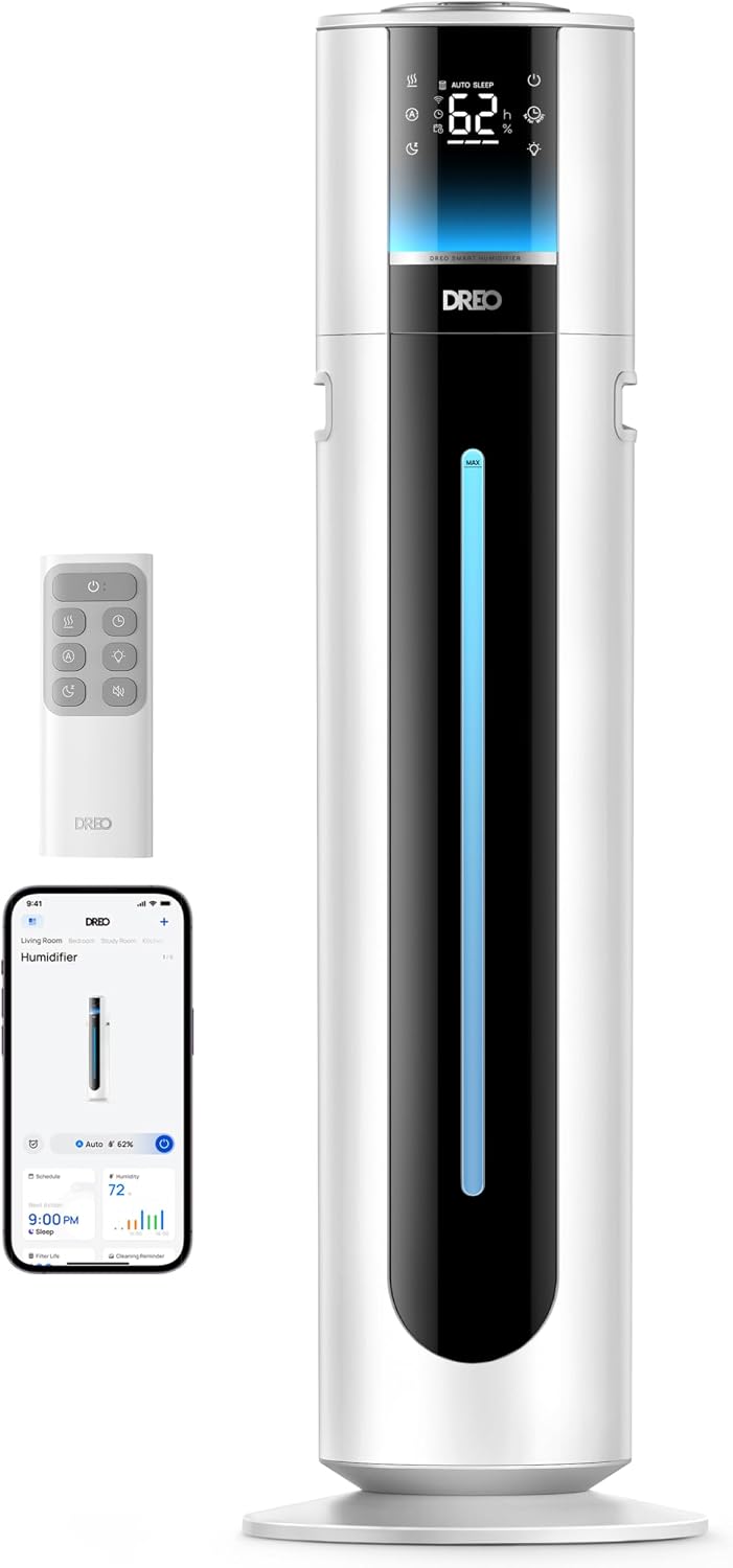 11 L Smart Room Humidifier with Top Fill, Remote Control and Aroma Tray – White
