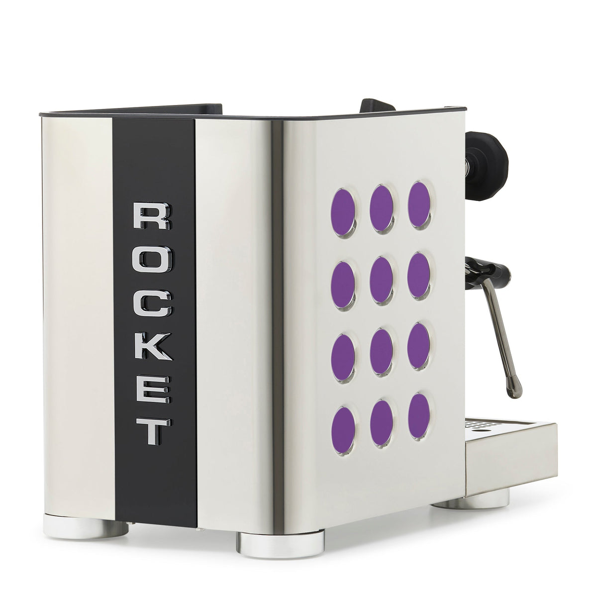 Rocket Espresso Appartamento TCA Heat-Exchange Espresso Machine in Stainless Steel with Black Stripe