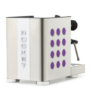 Rocket Espresso Appartamento TCA Heat-Exchange Espresso Machine in Stainless Steel with White Stripe