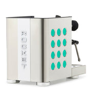 Rocket Espresso Appartamento TCA Heat-Exchange Espresso Machine in Stainless Steel with White Stripe