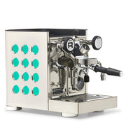 Rocket Espresso Appartamento TCA Heat-Exchange Espresso Machine in Stainless Steel with White Stripe