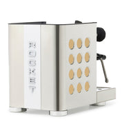 Rocket Espresso Appartamento TCA Heat-Exchange Espresso Machine in Stainless Steel with White Stripe