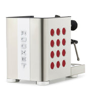Rocket Espresso Appartamento TCA Heat-Exchange Espresso Machine in Stainless Steel with White Stripe