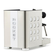 Rocket Espresso Appartamento TCA Heat-Exchange Espresso Machine in Stainless Steel with White Stripe