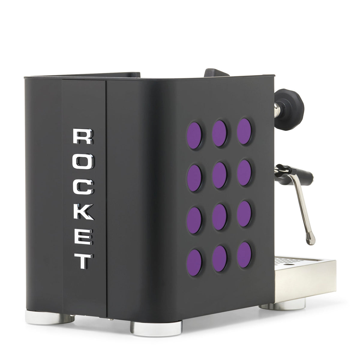 Rocket Espresso Appartamento TCA Heat-Exchange Espresso Machine in Black with Black Stripe