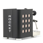 Rocket Espresso Appartamento TCA Heat-Exchange Espresso Machine in Black with Black Stripe