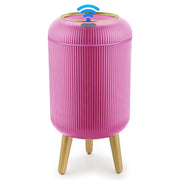 Compact Motion Sensor Bathroom Trash Can, 10 L with Automatic Lid – Pink