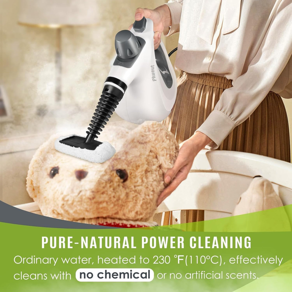 Handheld Pressurized Steam Cleaner with 12-Piece Accessory Set – product detail 6