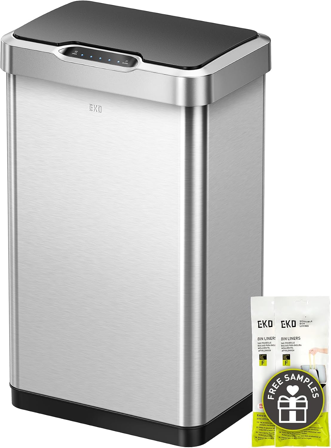 Touchless Motion Sensor Kitchen Trash Can, 50 L Stainless Steel – 