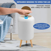 Compact Motion Sensor Bathroom Trash Can, 10 L with Automatic Lid – product detail 6
