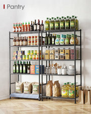 5-Tier Metal Storage Shelving Unit, 33 x 12.6 x 72 in with Leveling Feet – product detail 5