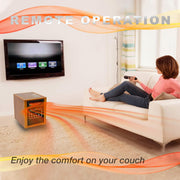 Portable Infrared Quartz Space Heater 1500W with Thermostat, Remote and Wheels – product detail 6
