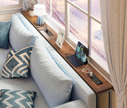 Narrow Sofa Console Table Set, 78.8 in Total with 2 Charging Stations – product detail 2