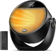 Portable Ceramic Space Heater 1500W with 60-Degree Tilt and Digital Thermostat – Black