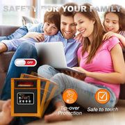 Portable Infrared Quartz Space Heater 1500W with Thermostat, Remote and Wheels – product detail 4