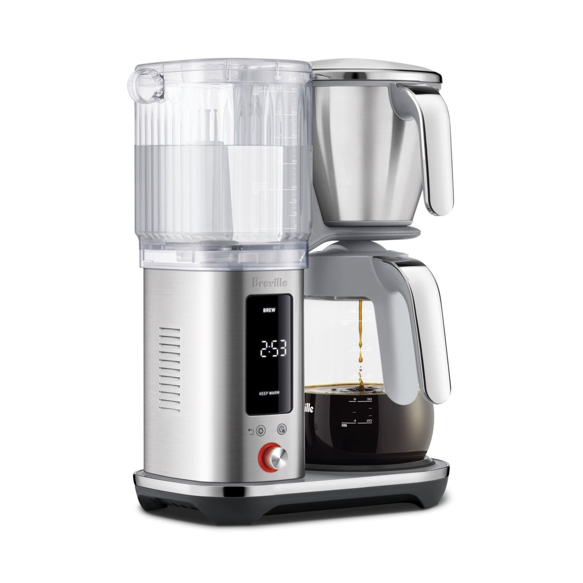 Breville Luxe Brewer Glass Drip Coffee Maker – 12-Cup, 60 oz