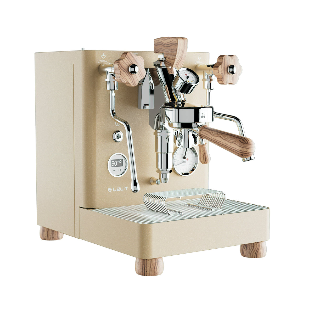 Lelit Bianca V3 Dual-Boiler Espresso Machine with Flow Control in Matte Gold