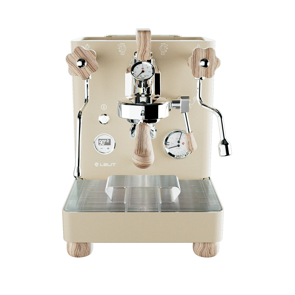 Lelit Bianca V3 Dual-Boiler Espresso Machine with Flow Control in Matte Gold