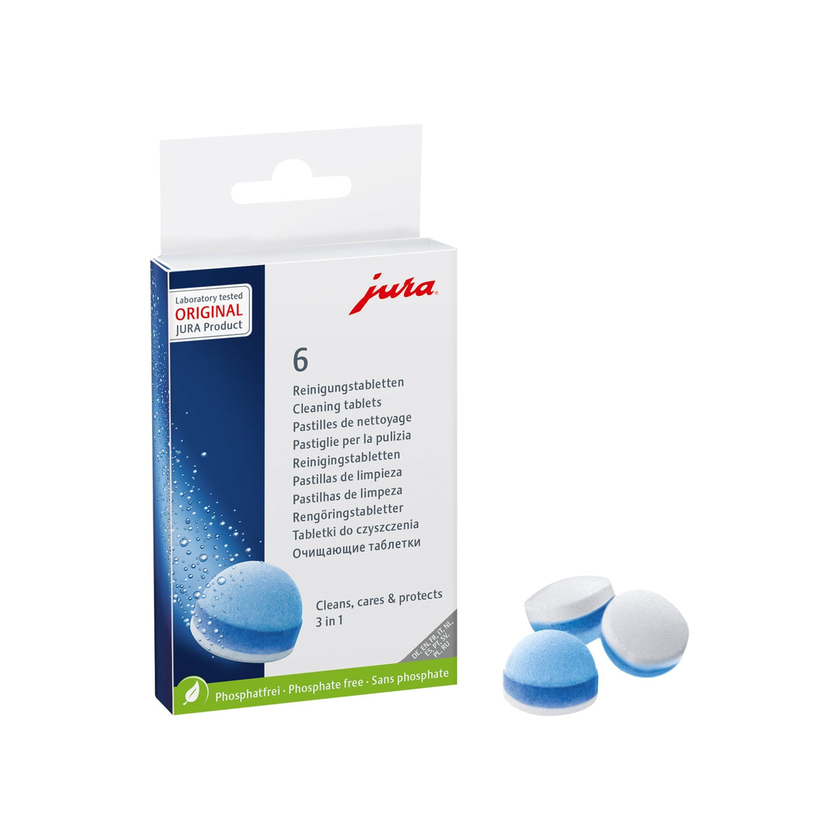 JURA 3-Phase Coffee Machine Cleaning Tablets – 6-Pack