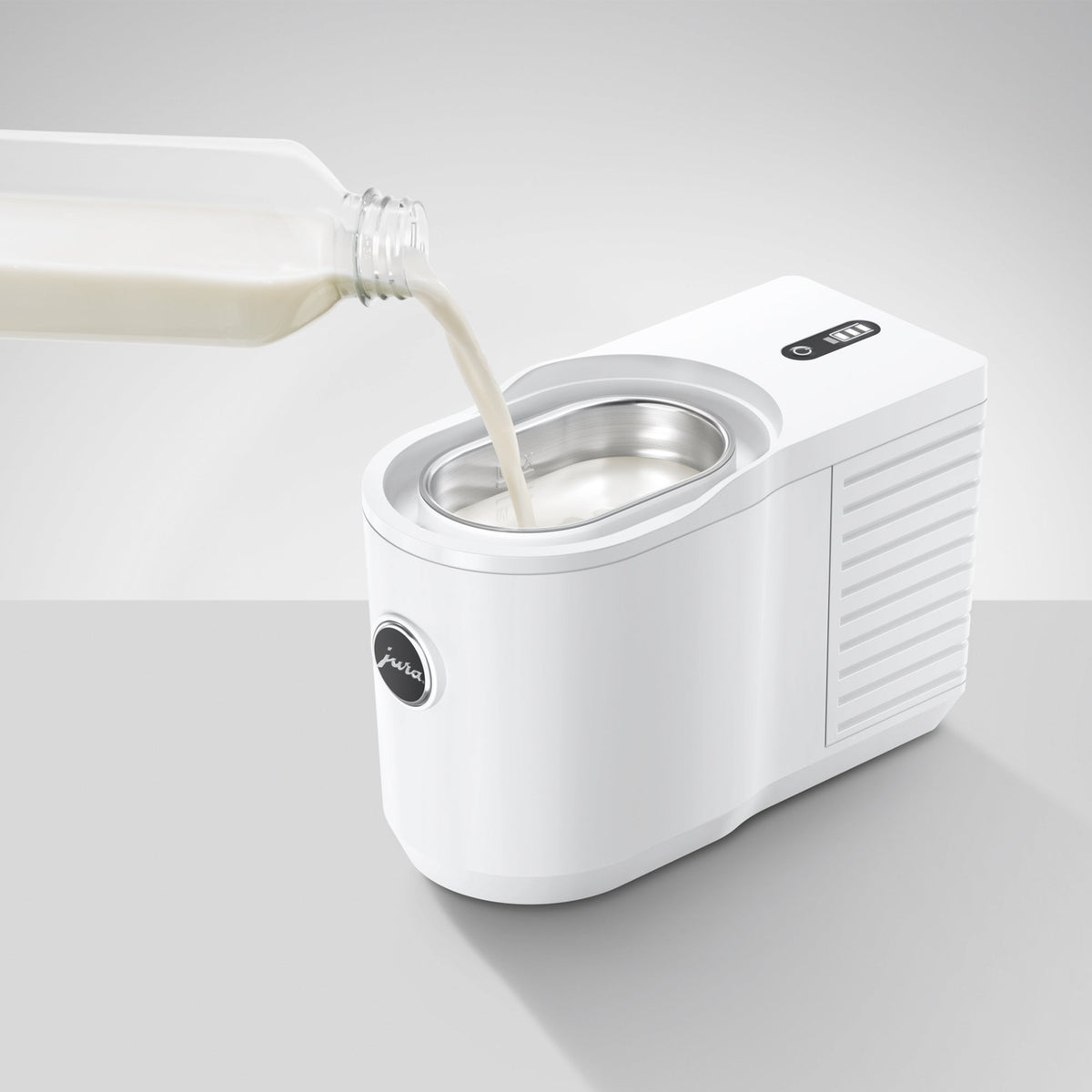 JURA Cool Control Automatic Milk Cooler with Stainless Steel Container in White – 0.6L