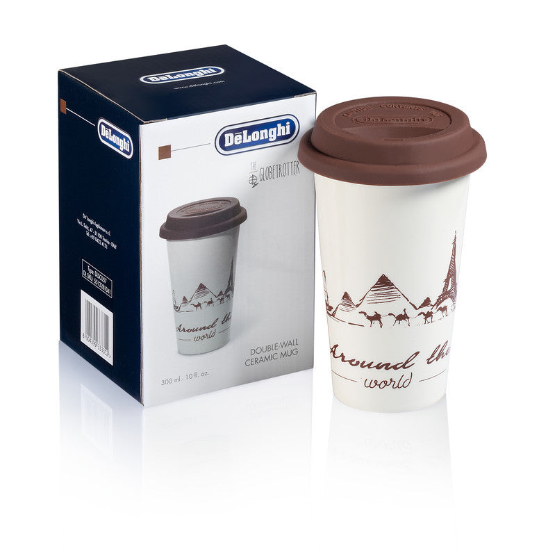 De’Longhi The Globetrotter Insulated Travel Coffee Mug – 10 oz