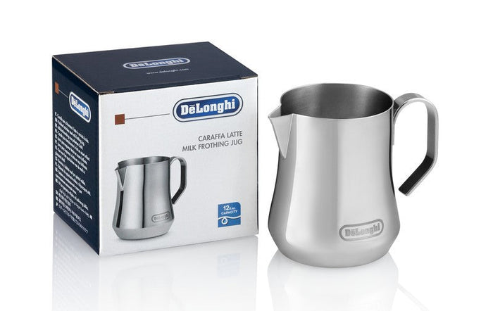 De’Longhi Stainless Steel Milk Frothing Jug – 12 oz
