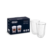 De’Longhi Double-Wall Glass Latte Macchiato Cups – 11 oz