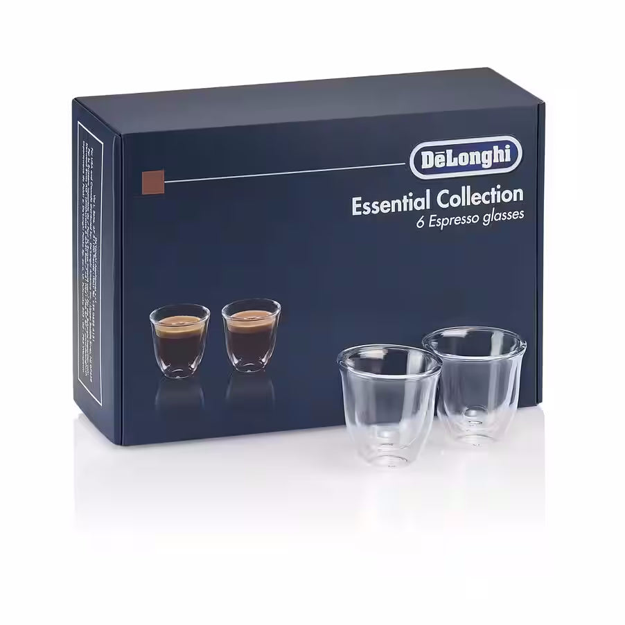De’Longhi Double-Wall Glass Espresso Cups – 3 oz