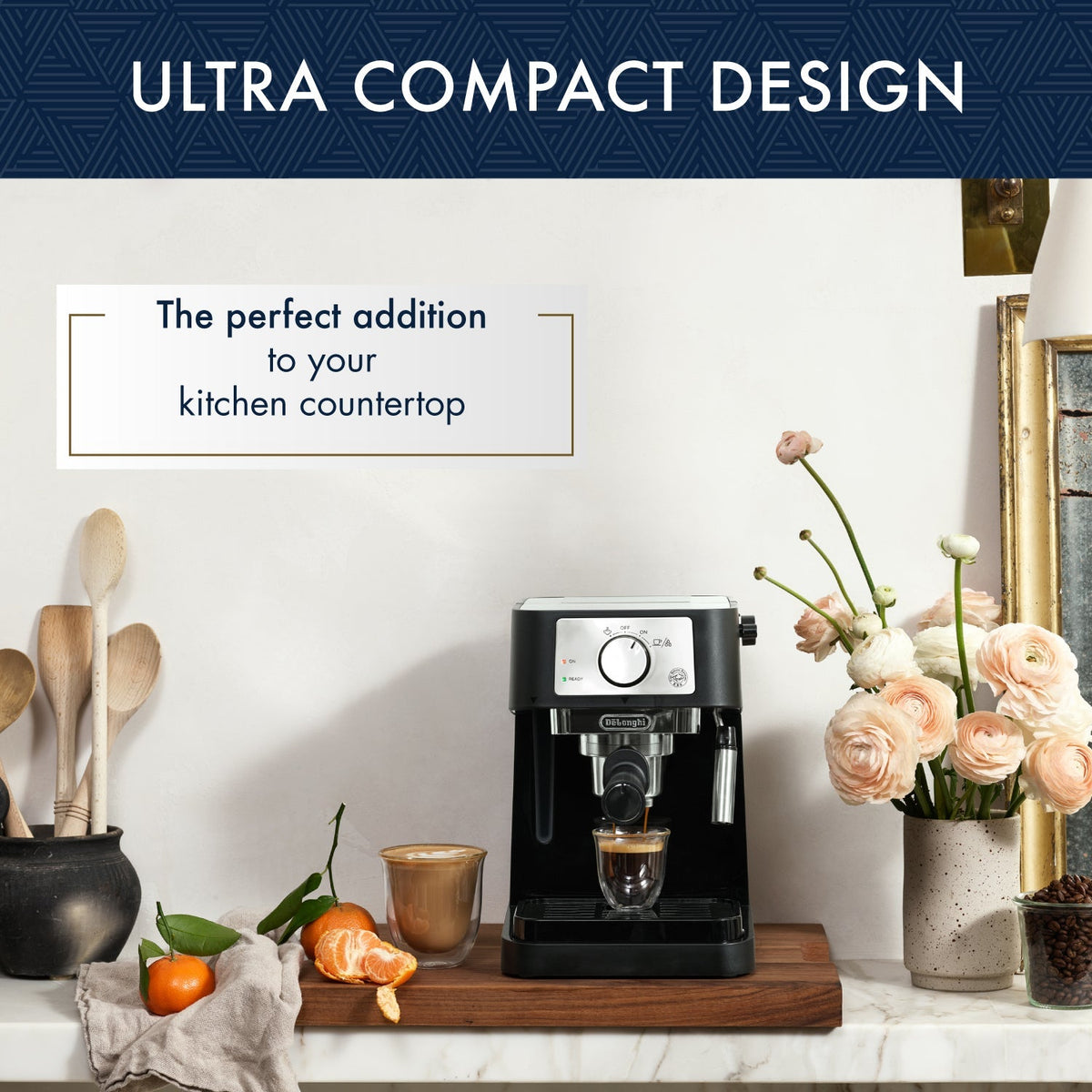 De’Longhi Stilosa Manual Espresso Machine with 15-Bar Pump