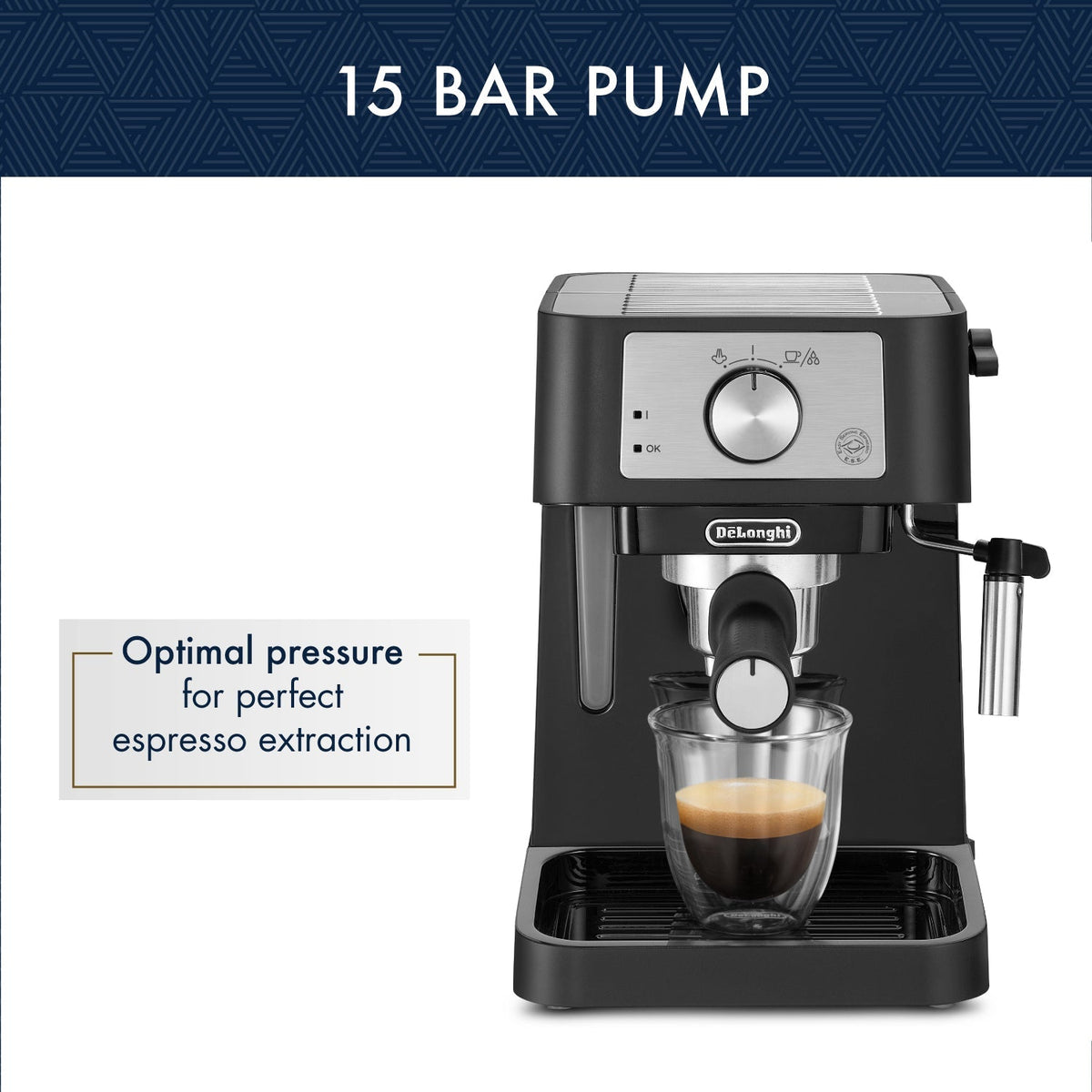 De’Longhi Stilosa Manual Espresso Machine with 15-Bar Pump