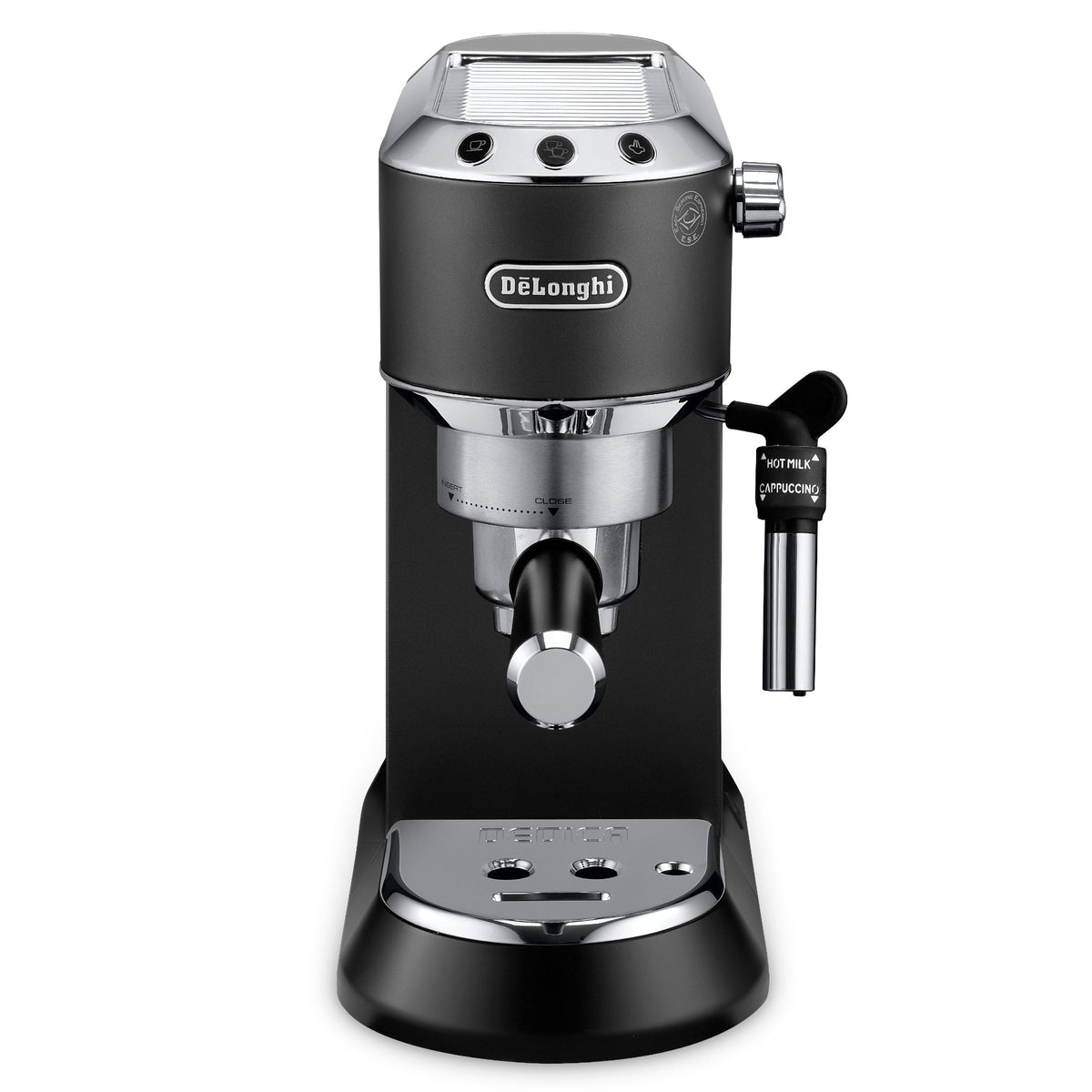 De’Longhi Dedica Deluxe Manual Espresso Machine with 15-Bar Pump in Black – EC685BK