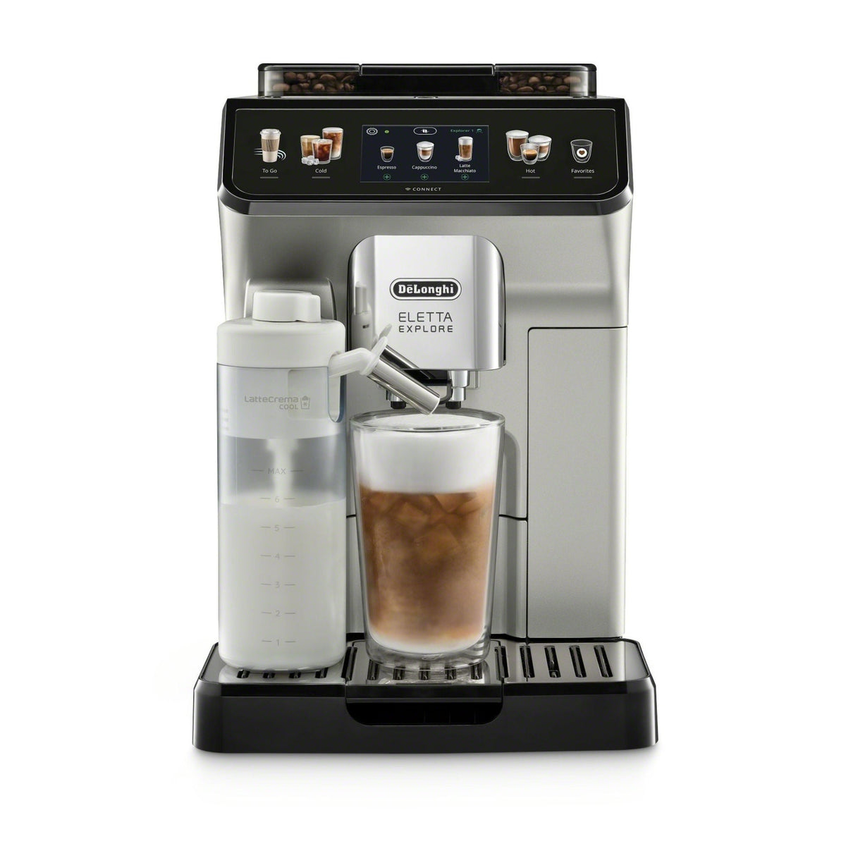 De’Longhi Eletta Explore Fully Automatic Hot and Cold Espresso Machine with Milk System