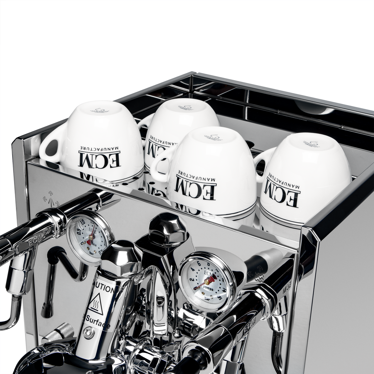 ECM Synchronika II Dual-Boiler Espresso Machine in Anthracite with OLED PID Display