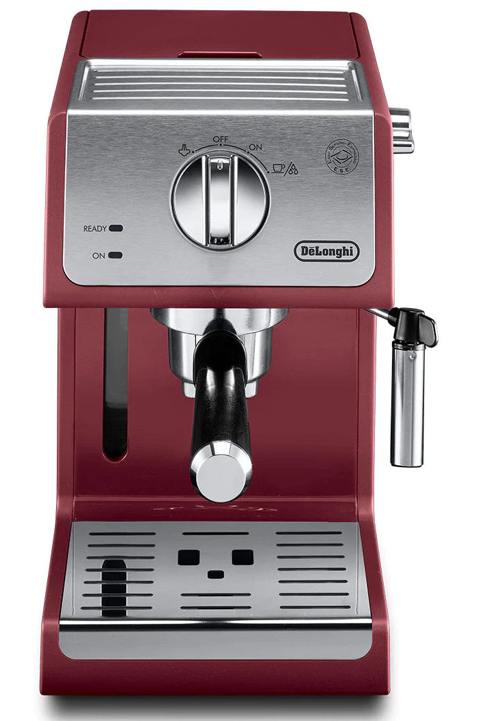 De’Longhi ECP3220R Manual Espresso Machine with 15-Bar Pump in Red