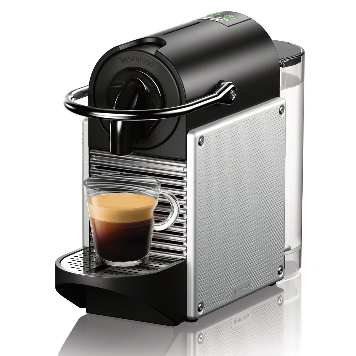 Nespresso by De’Longhi Pixie Capsule Espresso Machine with Aeroccino Milk Frother – Aluminum