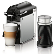 Nespresso by De’Longhi Pixie Capsule Espresso Machine with Aeroccino Milk Frother – Aluminum