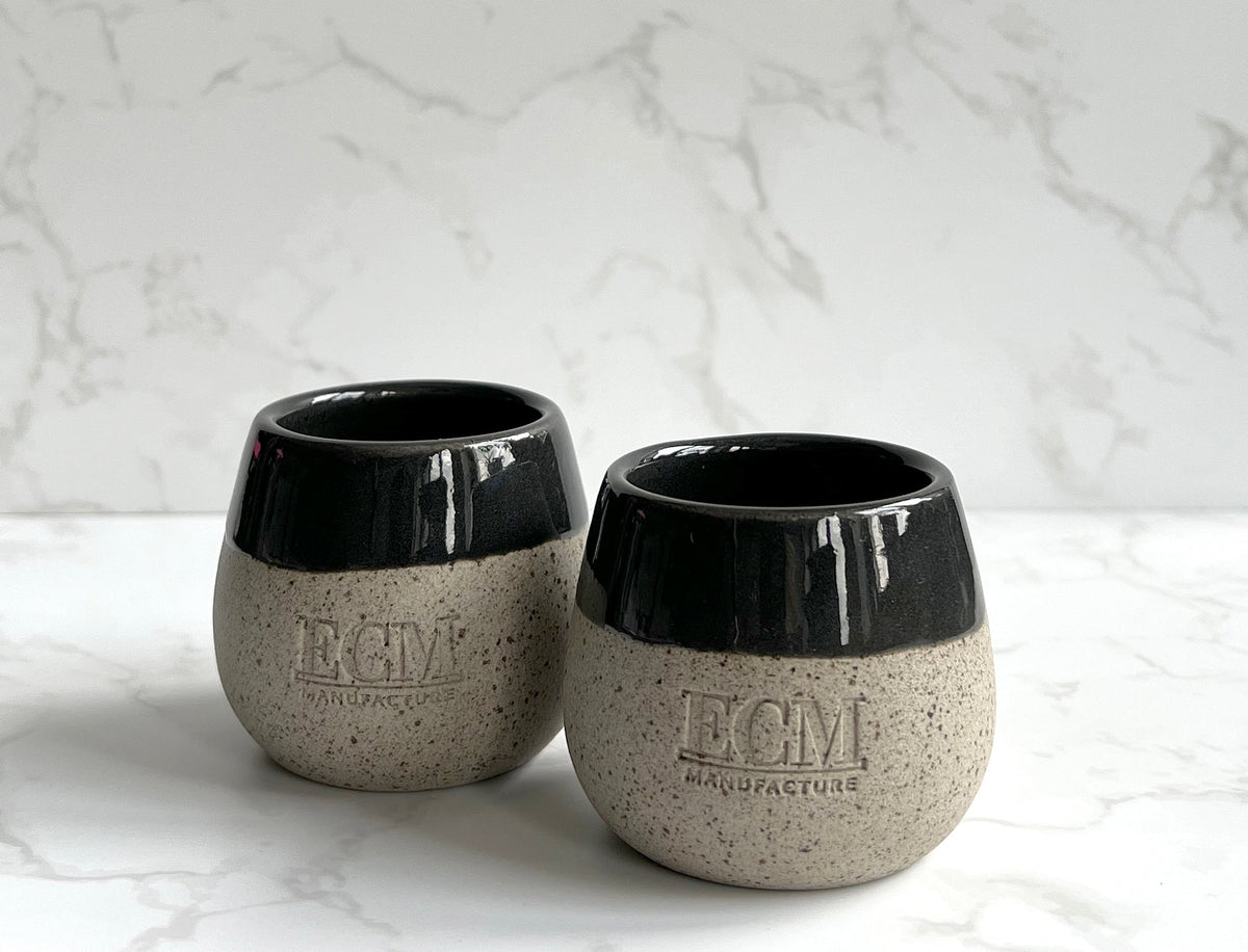 ECM Stoneware Espresso Cups – 3 oz, Set of 2