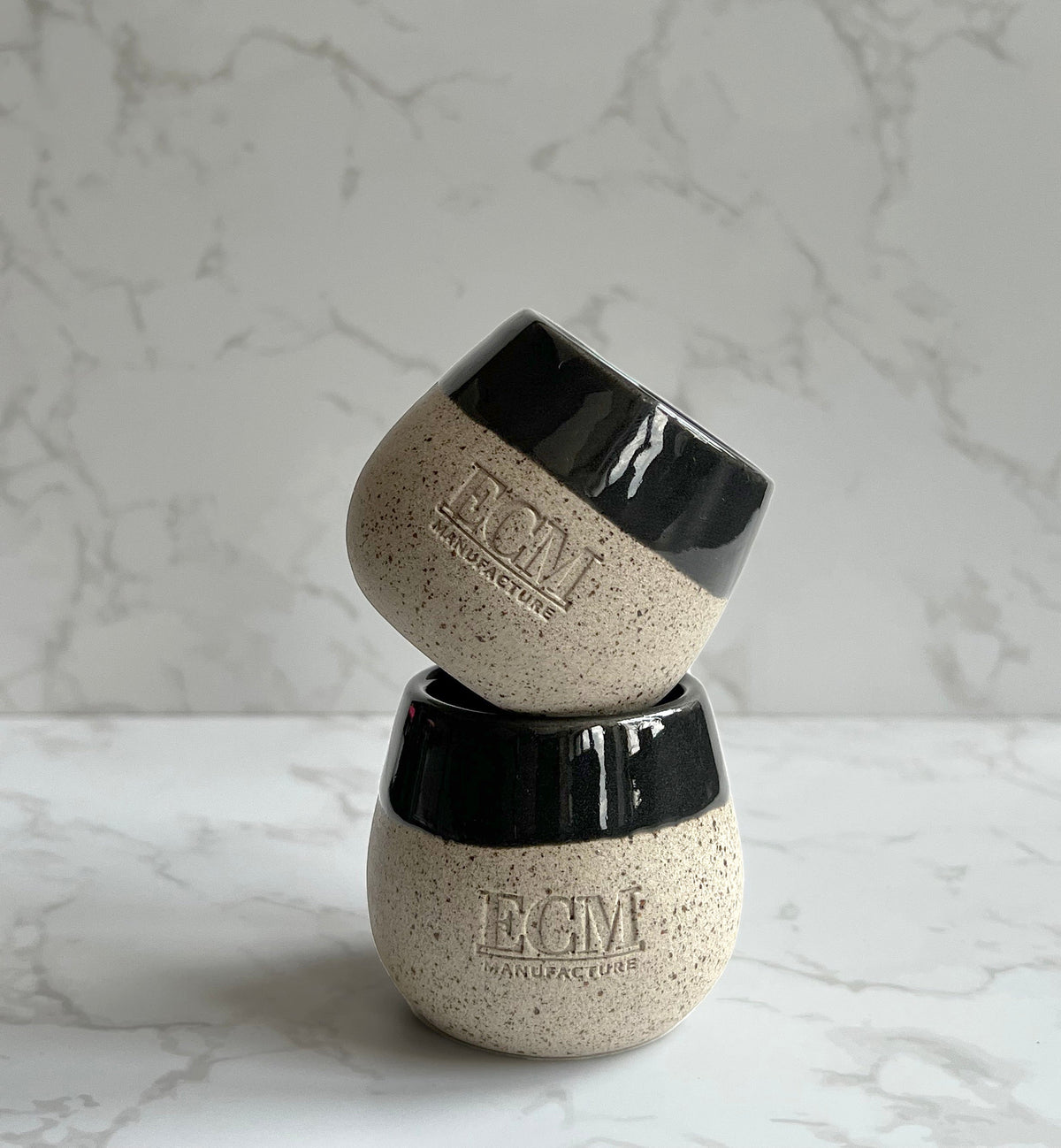 ECM Stoneware Espresso Cups – 3 oz, Set of 2