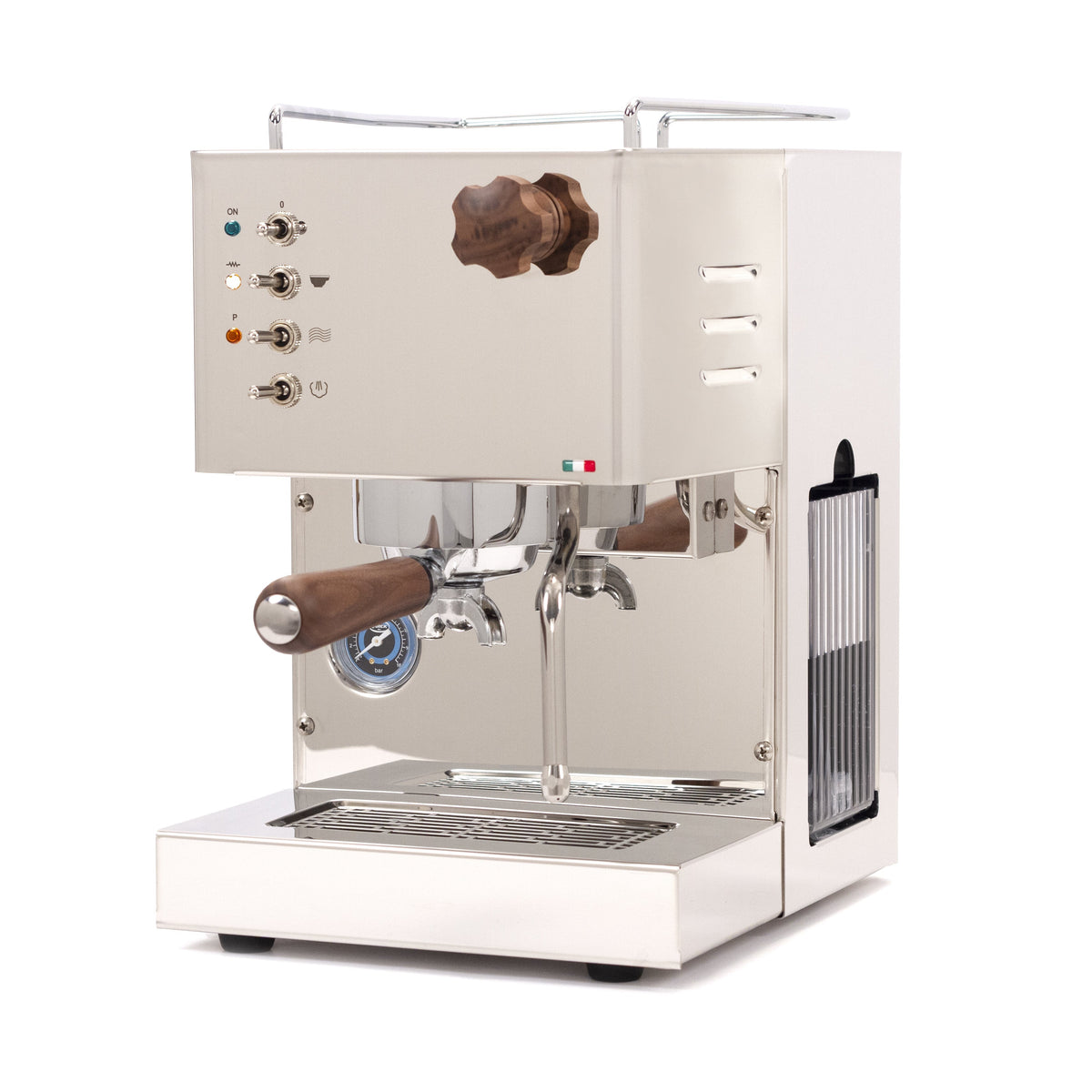 Quick Mill Pippa Single-Boiler Semi-Automatic Espresso Machine in Polished Stainless Steel