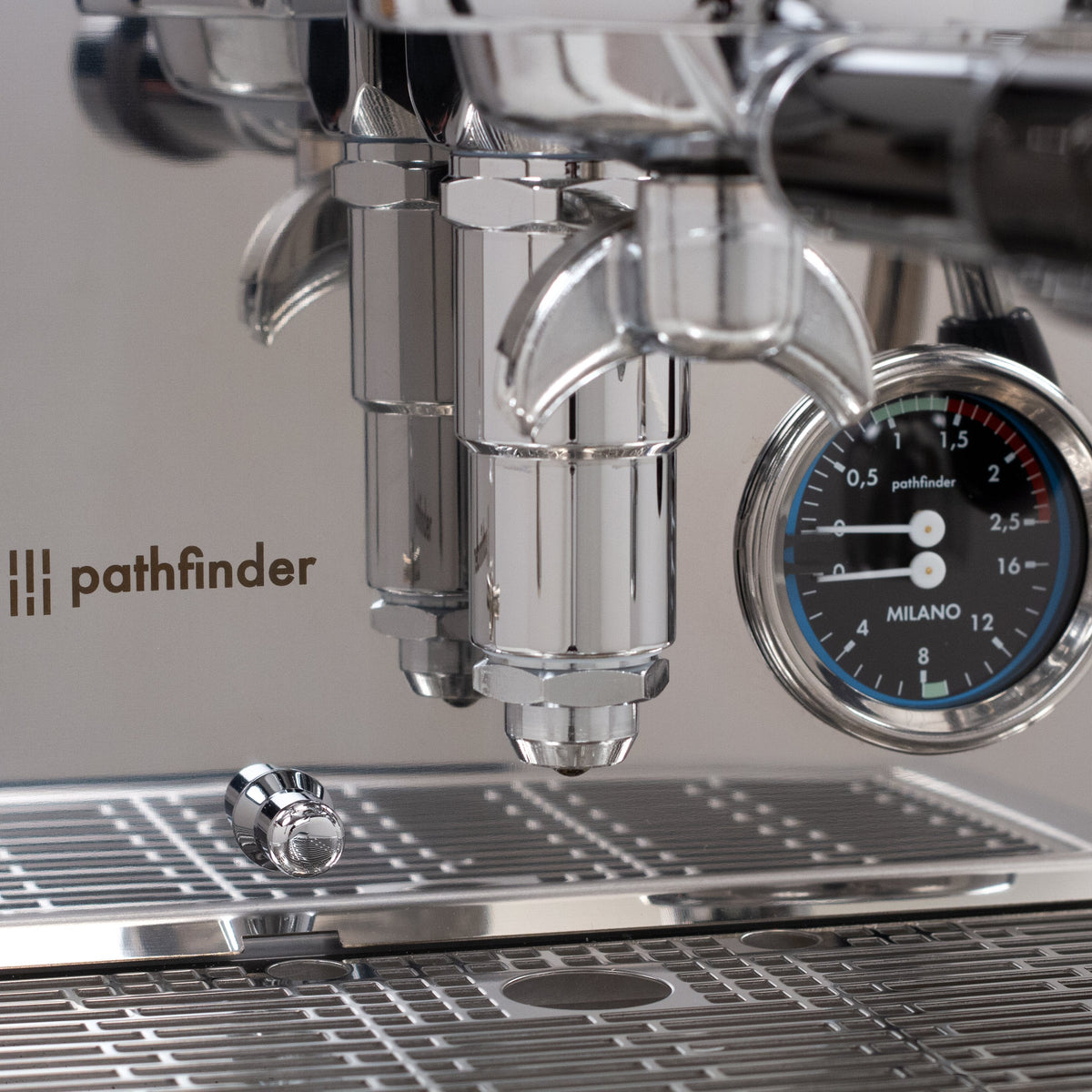 Quick Mill Pathfinder Heat-Exchange Espresso Machine with Gold Panels