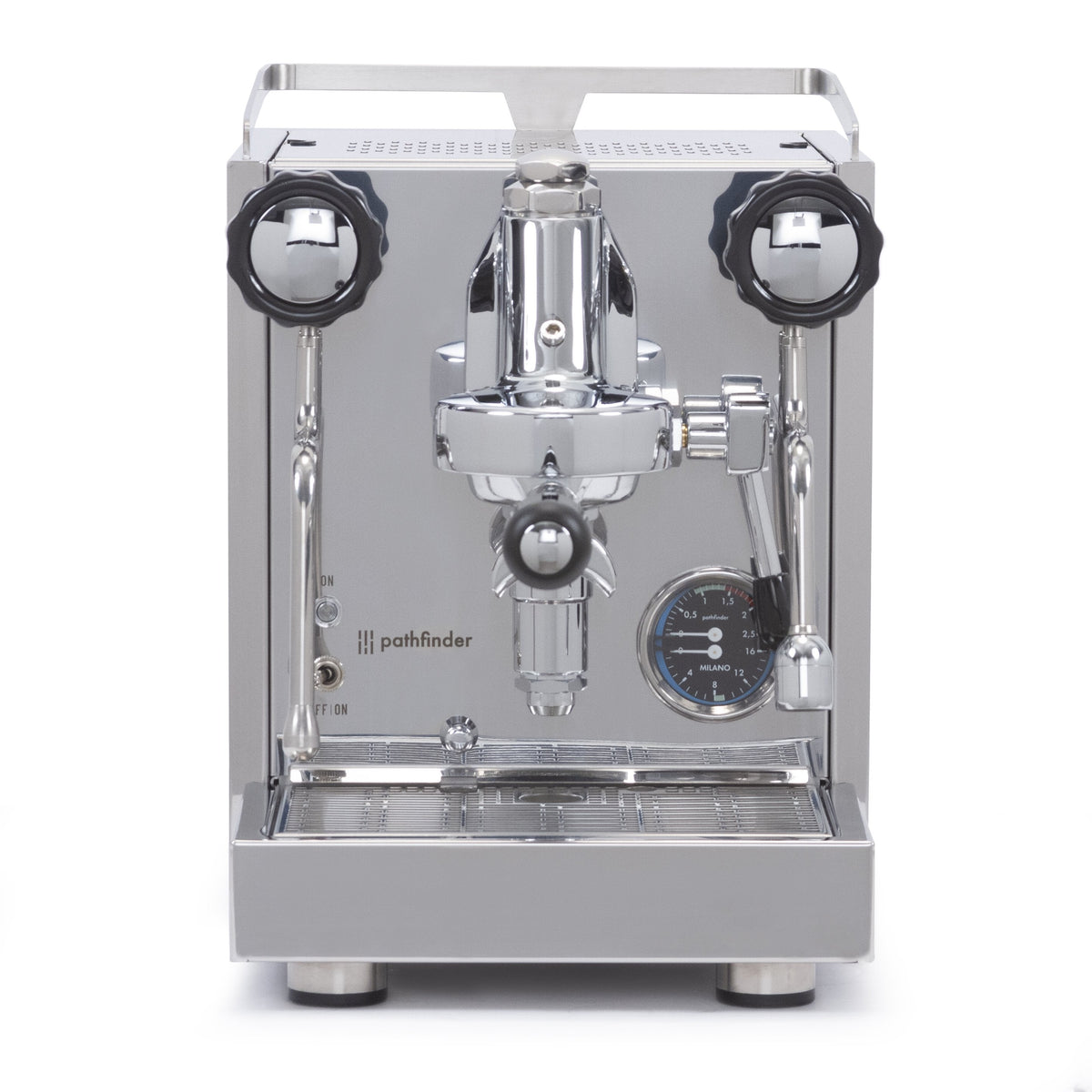 Quick Mill Pathfinder Heat-Exchange Espresso Machine with Gold Panels