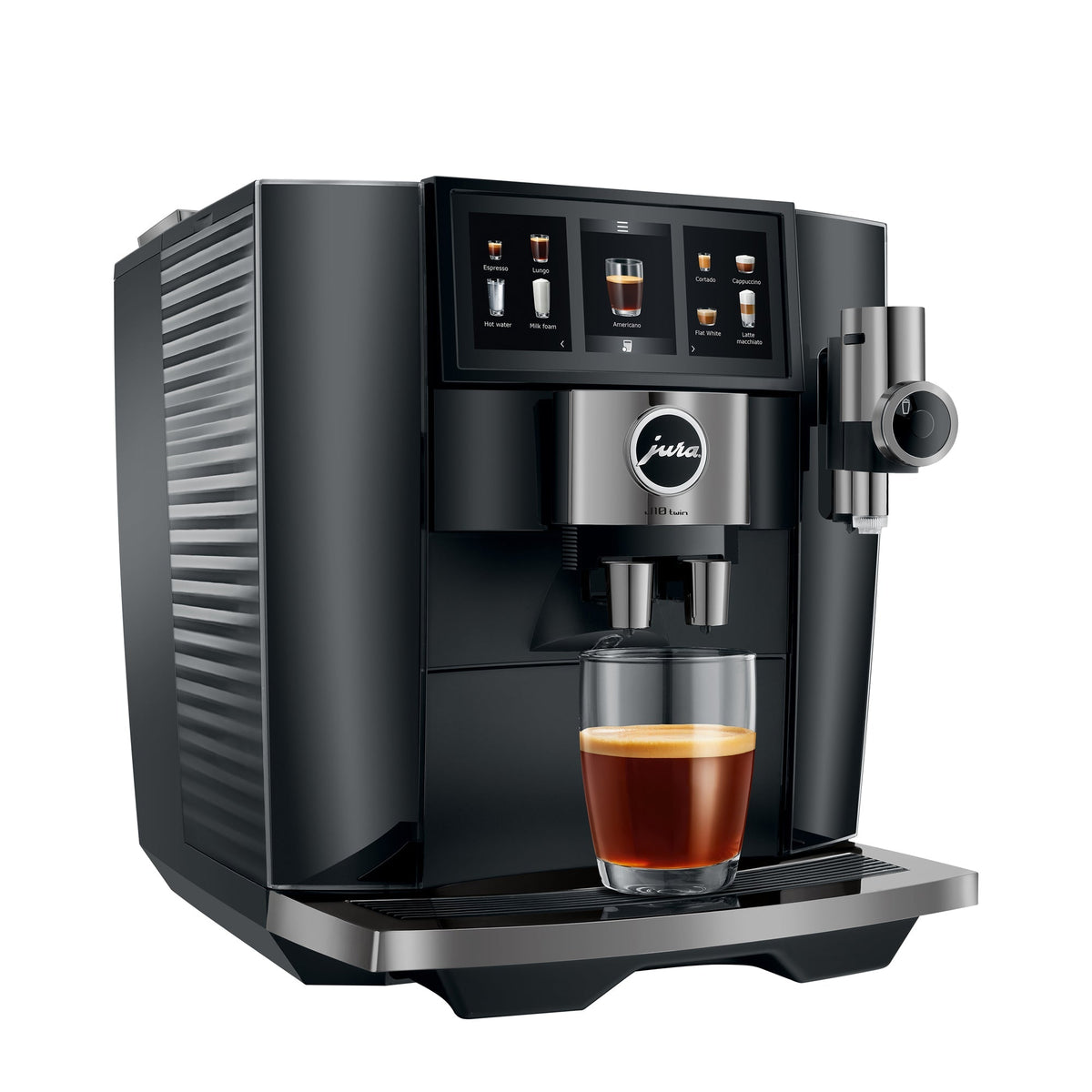 JURA J10 Twin Fully Automatic Espresso Machine with Dual Professional Aroma Grinders