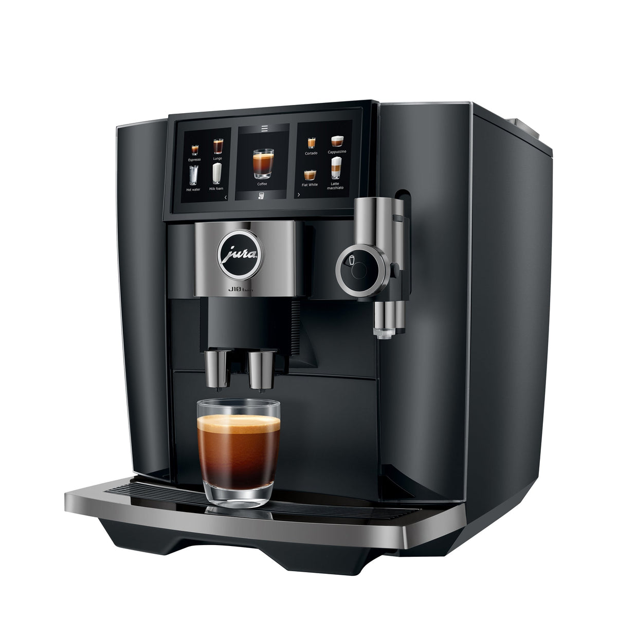 JURA J10 Twin Fully Automatic Espresso Machine with Dual Professional Aroma Grinders