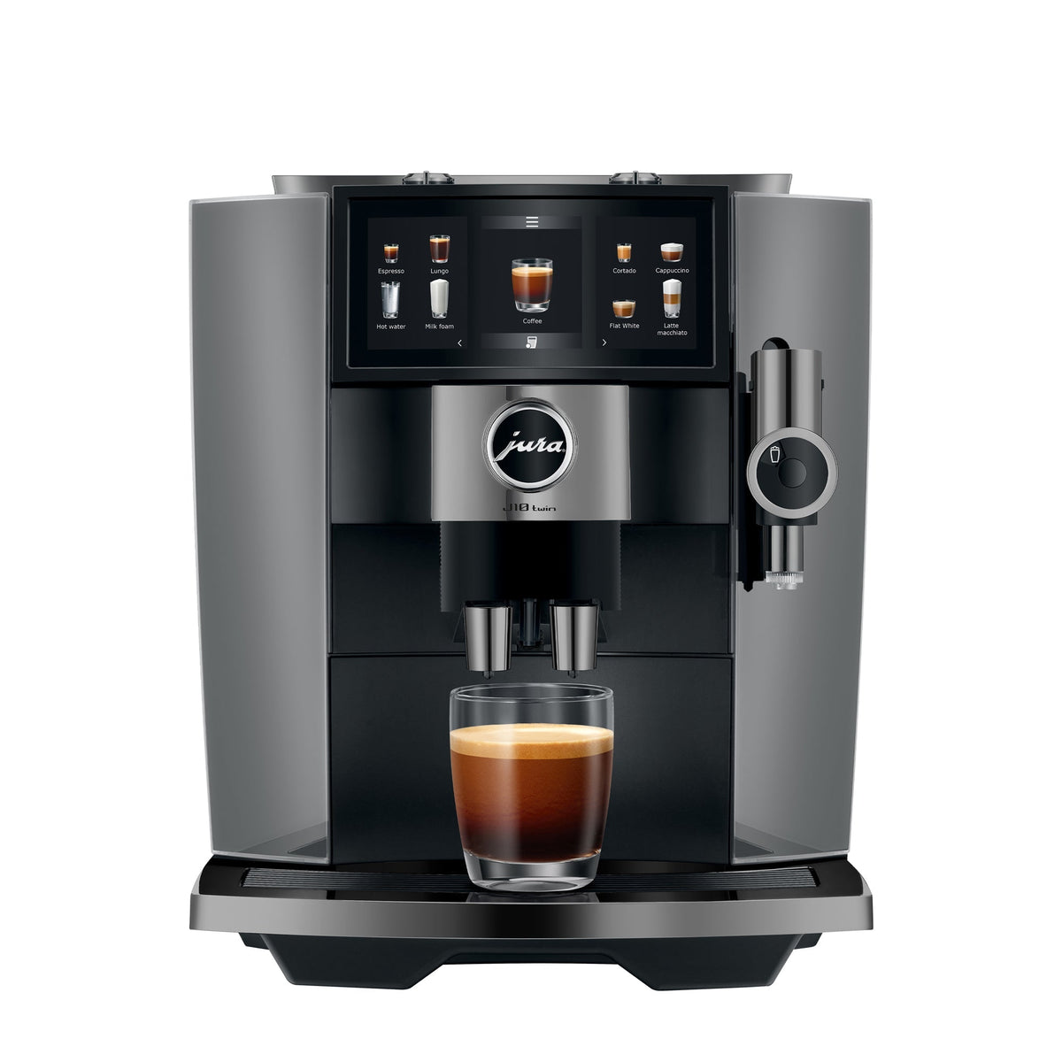 JURA J10 Twin Fully Automatic Espresso Machine with Dual Professional Aroma Grinders