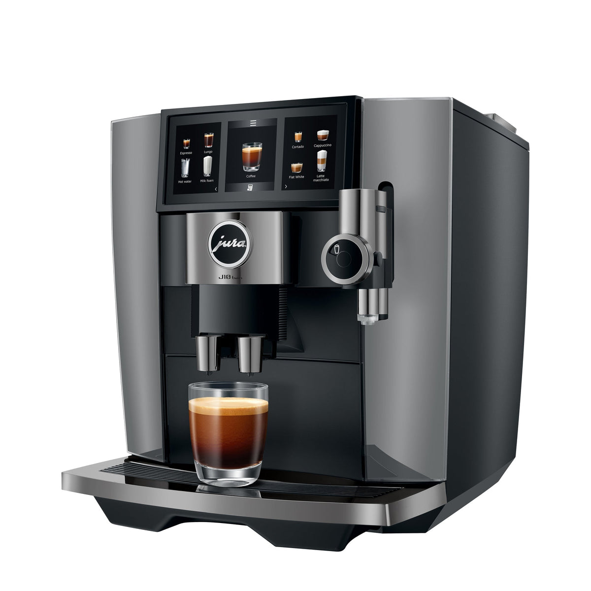 JURA J10 Twin Fully Automatic Espresso Machine with Dual Professional Aroma Grinders