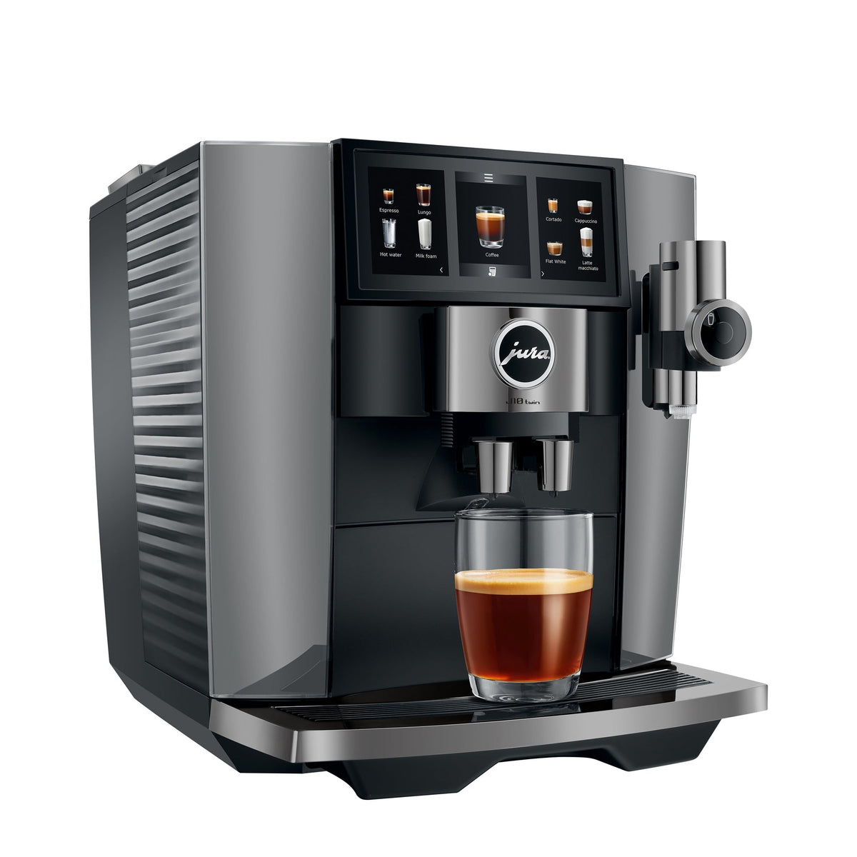 JURA J10 Twin Fully Automatic Espresso Machine with Dual Professional Aroma Grinders